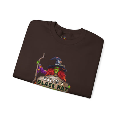 🖤 Salem’s Black Hat Society Halloween Crewneck Sweatshirt – Cozy Unisex Sweatshirt for Fall Magic, Witchy Vibes & Spooky Gifting