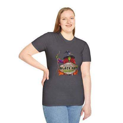 Salem's Black Hat Society Unisex T-Shirt, Halloween Tee, Witch Theme, Witchcraft Apparel, Unique Gift for Spooky Season, Cozy Everyday Wear