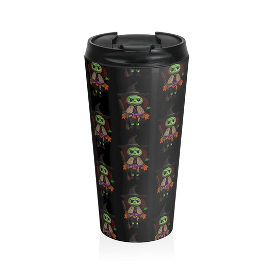 Whimsical Witch Travel Mug | Halloween Themed Travel Cup, Eco-Friendly Coffee Mug, Witch Gift, Fall Beverage Container