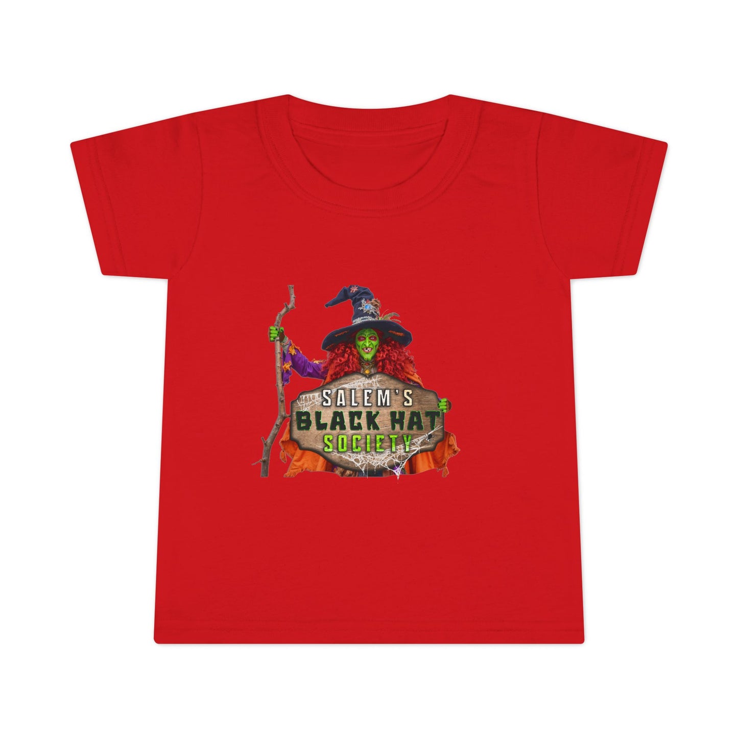 Salem's Black Hat Society BORAH! Toddler Halloween T-Shirt, Kids' Holiday Top, Halloween Gift