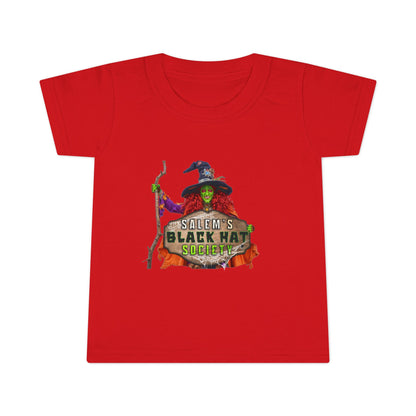 Salem's Black Hat Society BORAH! Toddler Halloween T-Shirt, Kids' Holiday Top, Halloween Gift