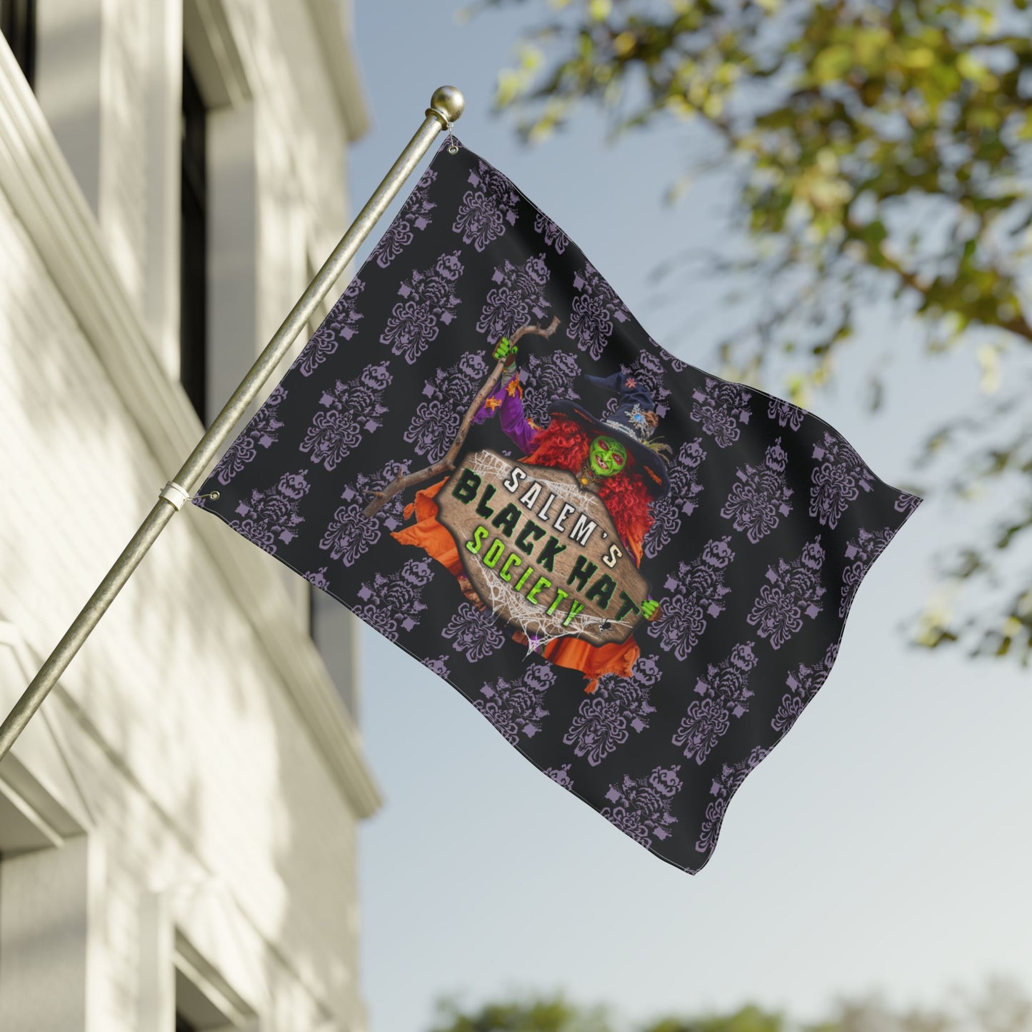 Salem's Black Hat Society Double-Sided Flag