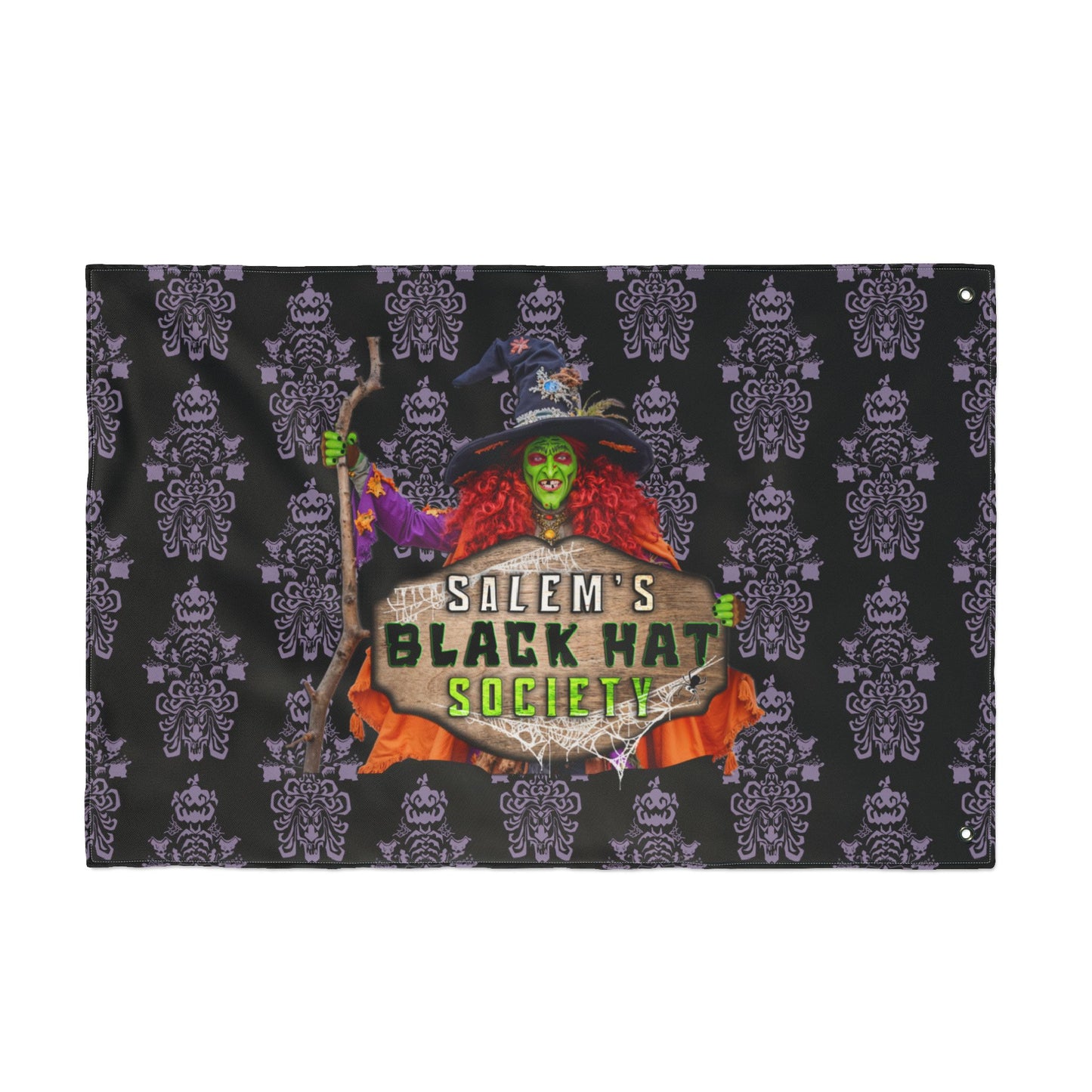 Salem's Black Hat Society Double-Sided Flag