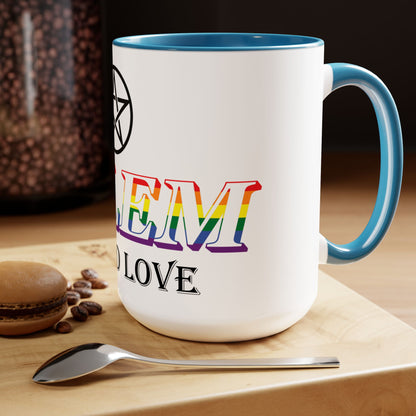 Salem Wicked Love Pride 15oz Two-Tone Coffee Mug