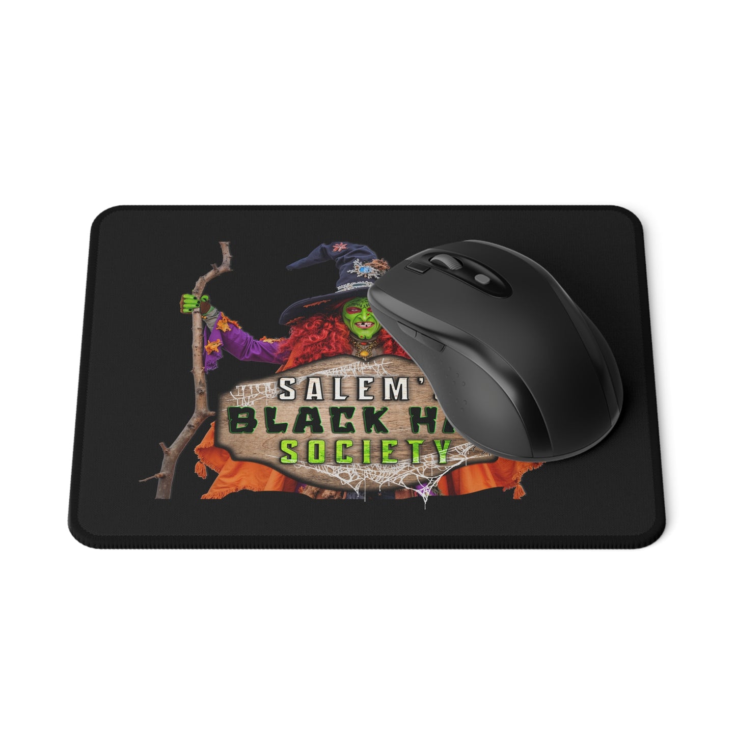 Salem's Black Hat Society Non-Slip Gaming Mouse Pad, Perfect for Gamers, Halloween Decor, Witchy Gifts, Home Office Accessories