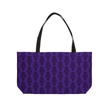 BOORAH! Haunted Mansion Weekender Tote Bag (Purple & Black)
