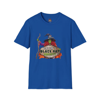 Salem's Black Hat Society Unisex T-Shirt, Halloween Tee, Witch Theme, Witchcraft Apparel, Unique Gift for Spooky Season, Cozy Everyday Wear