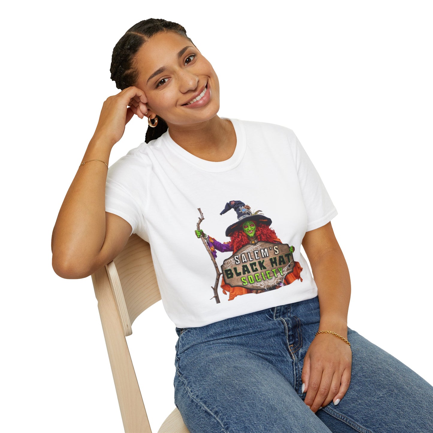 Salem's Black Hat Society Unisex T-Shirt, Halloween Tee, Witch Theme, Witchcraft Apparel, Unique Gift for Spooky Season, Cozy Everyday Wear