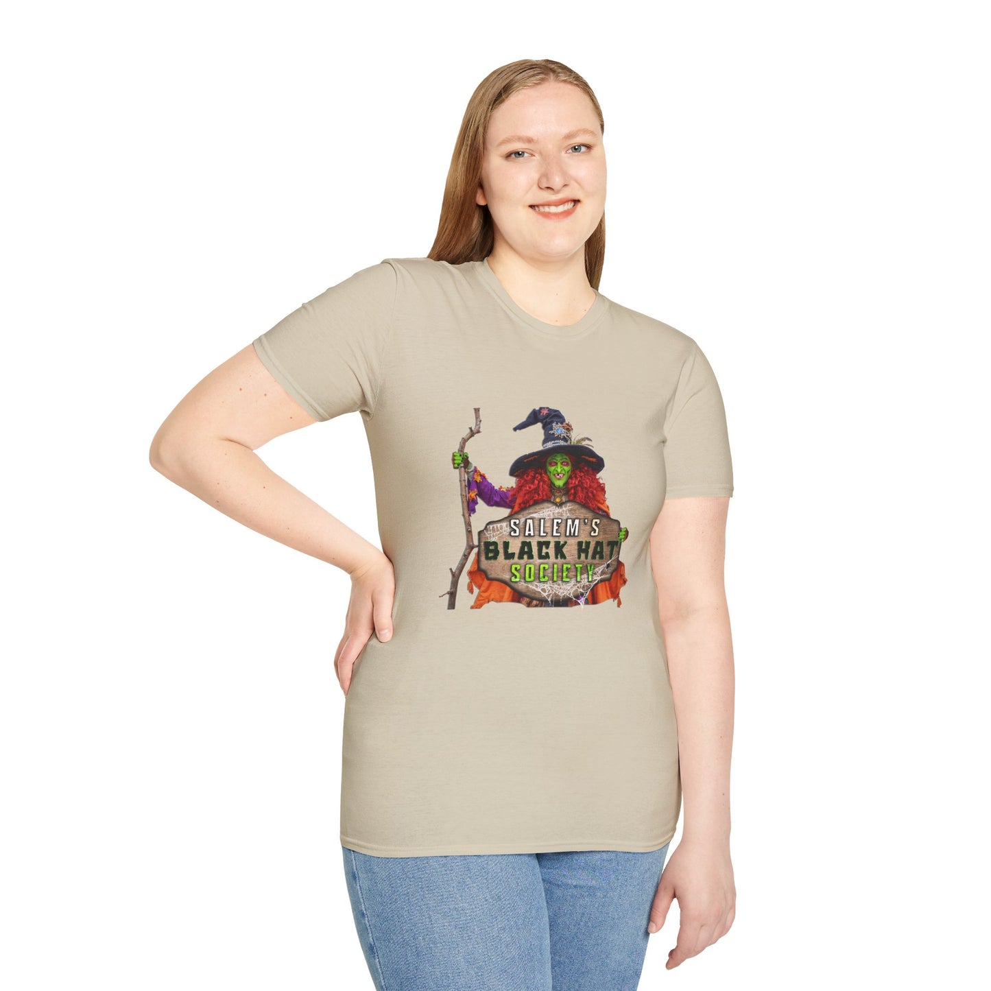 Salem's Black Hat Society Unisex T-Shirt, Halloween Tee, Witch Theme, Witchcraft Apparel, Unique Gift for Spooky Season, Cozy Everyday Wear