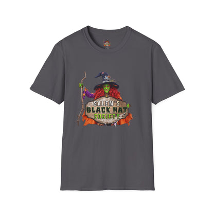 Salem's Black Hat Society Unisex T-Shirt, Halloween Tee, Witch Theme, Witchcraft Apparel, Unique Gift for Spooky Season, Cozy Everyday Wear