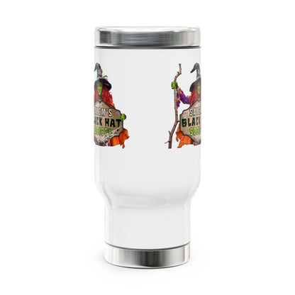 Salem's Black Hat Society BORAH! Stainless Steel Insulated Travel Mug: Halloween Gift