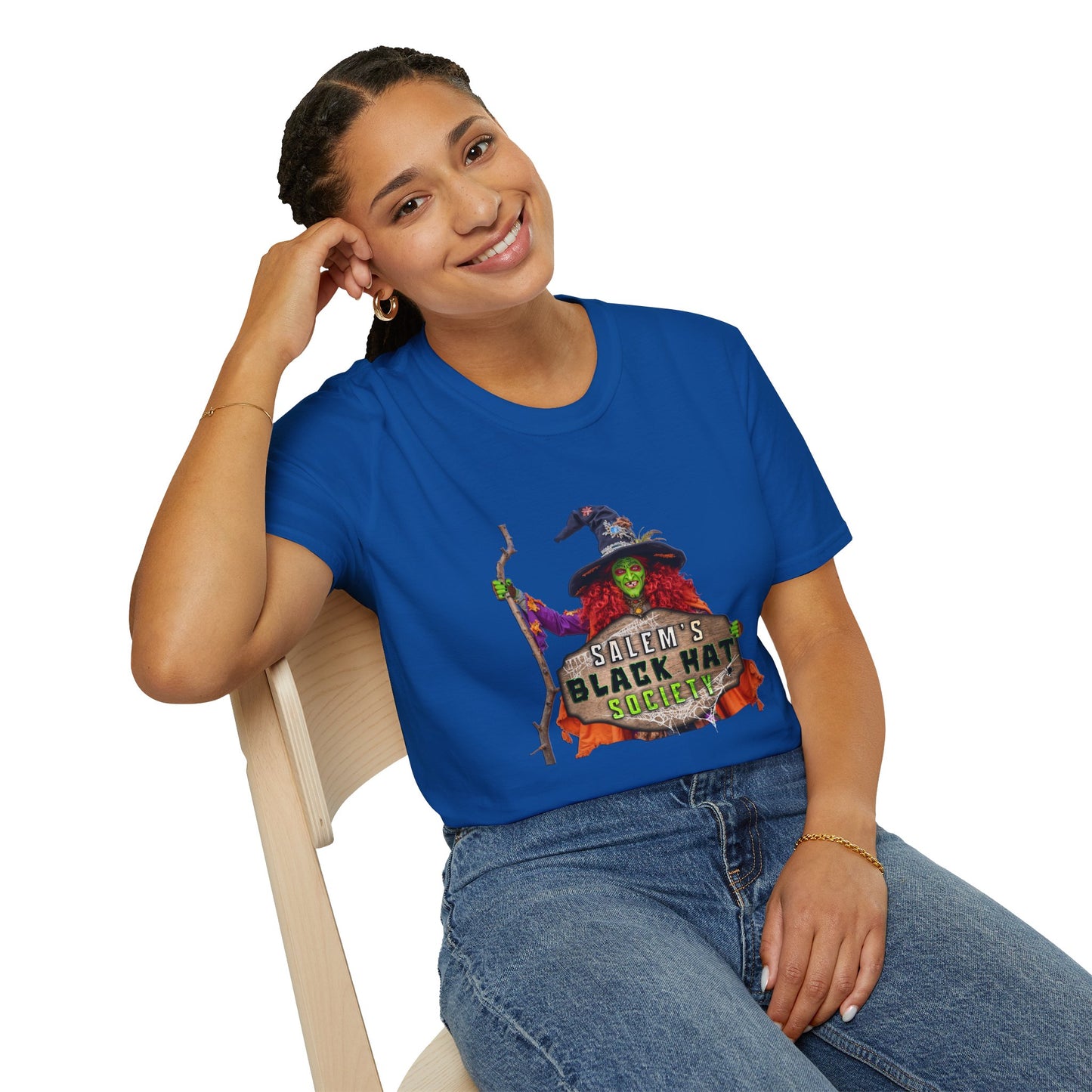 Salem's Black Hat Society Unisex T-Shirt, Halloween Tee, Witch Theme, Witchcraft Apparel, Unique Gift for Spooky Season, Cozy Everyday Wear