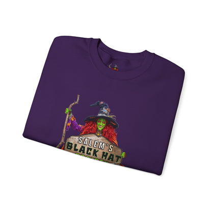 🖤 Salem’s Black Hat Society Halloween Crewneck Sweatshirt – Cozy Unisex Sweatshirt for Fall Magic, Witchy Vibes & Spooky Gifting