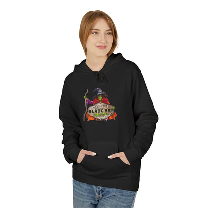 Witchy Vibes Fleece Hoodie - Halloween Gift, Cozy Sweatshirt, Unisex Hooded Sweatshirt, Spooky Apparel, Witch Costume