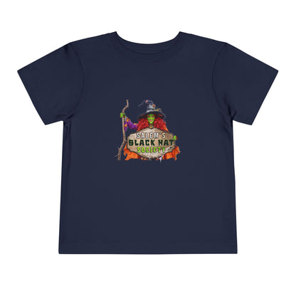 Salem's Black Hat Society Toddler Halloween Tee Spooky Black Hat Witch Design, Kids Costume Shirt, Trick or Treat, Fall Celebration Apparel