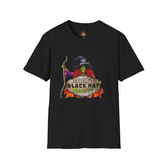 Salem's Black Hat Society Unisex T-Shirt, Halloween Tee, Witch Theme, Witchcraft Apparel, Unique Gift for Spooky Season, Cozy Everyday Wear