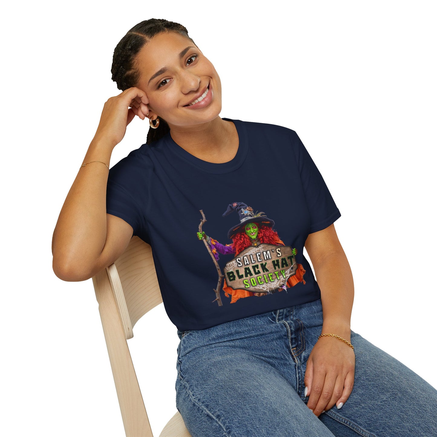 Salem's Black Hat Society Unisex T-Shirt, Halloween Tee, Witch Theme, Witchcraft Apparel, Unique Gift for Spooky Season, Cozy Everyday Wear