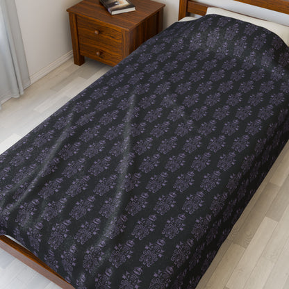 BORAH!'s Haunted Mansion Blanket (Black/Purple)
