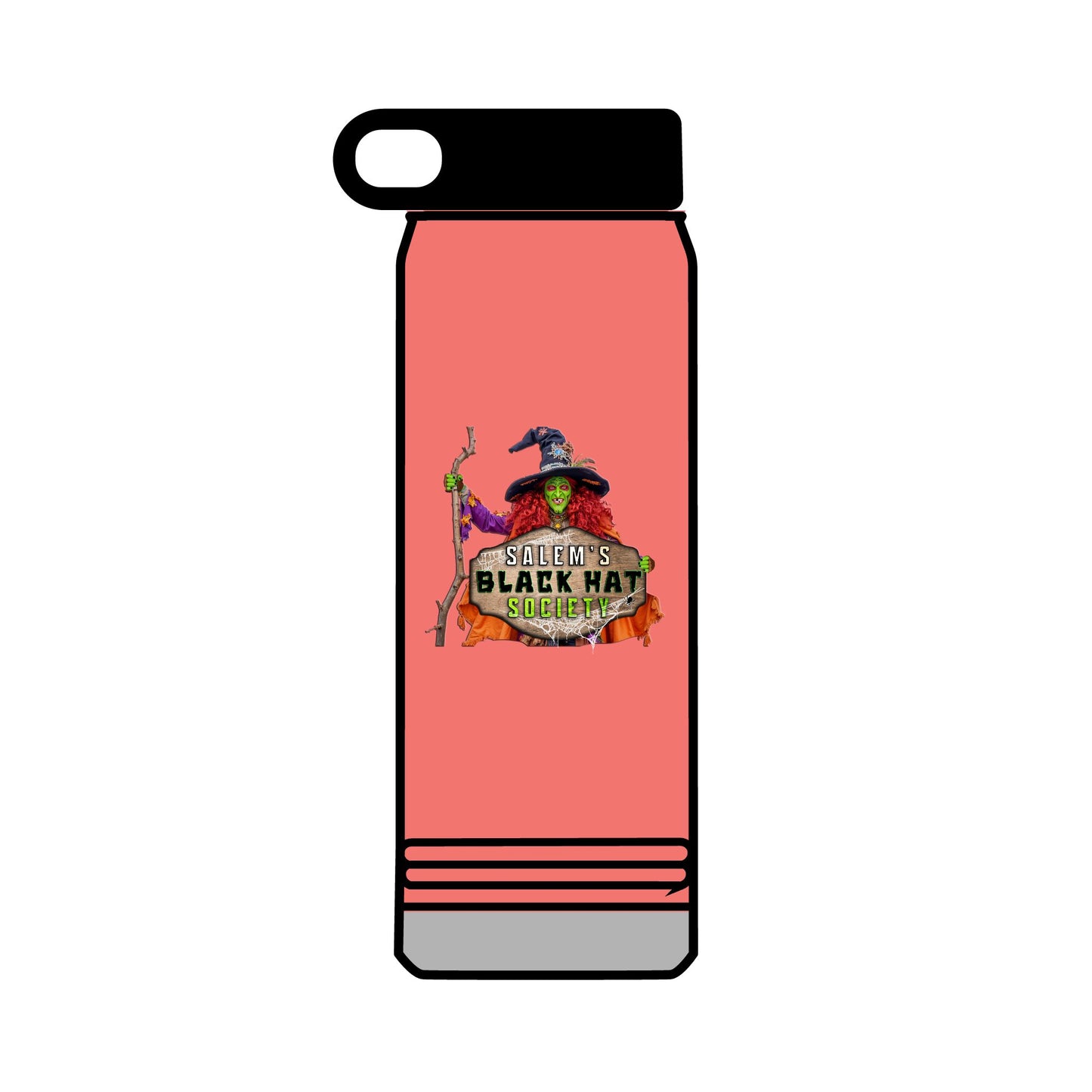 Salem's Black Hat Society BORAH! Water Bottle, 32oz, Halloween Gift, Spooky Hydration, Magical Potion Bottle