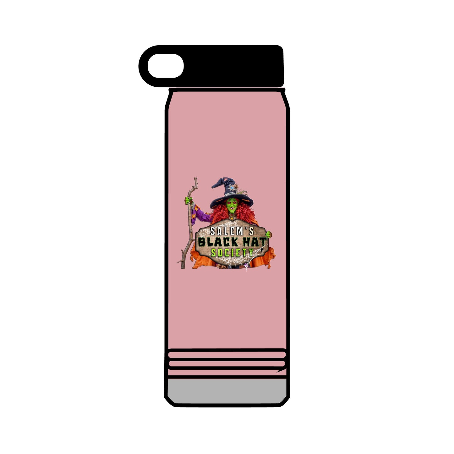 Salem's Black Hat Society BORAH! Water Bottle, 32oz, Halloween Gift, Spooky Hydration, Magical Potion Bottle