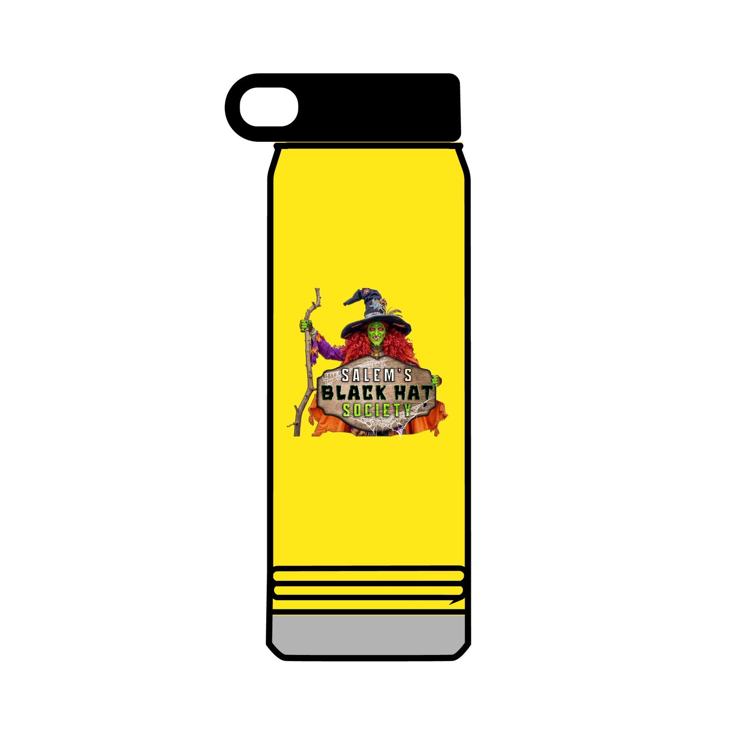Salem's Black Hat Society BORAH! Water Bottle, 32oz, Halloween Gift, Spooky Hydration, Magical Potion Bottle