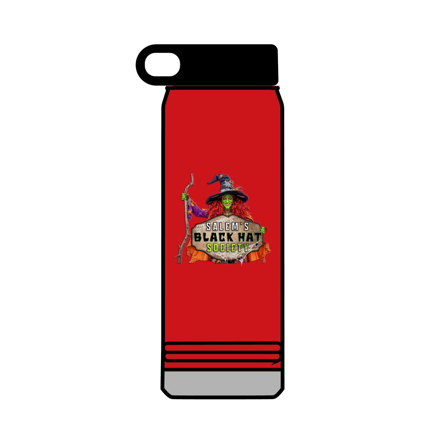 Salem's Black Hat Society BORAH! Water Bottle, 32oz, Halloween Gift, Spooky Hydration, Magical Potion Bottle